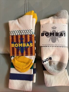 Bombas Crew Socks 2 Pair Lot Large NWT Black Hive Black History Month